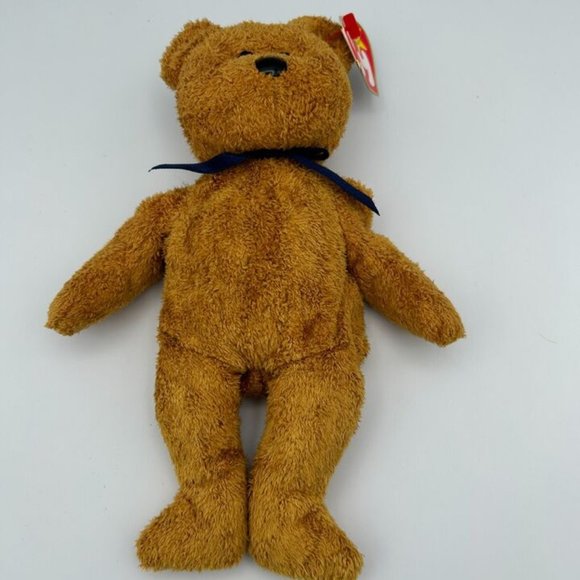 Ty Beanie Babies Collection "Fuzz" Brown Bear 1999 Stuffed Animal Plush - Picture 4 of 7